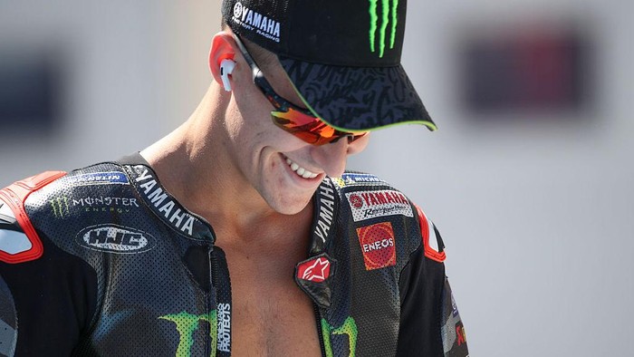 BALATONFOKAJAR, HUNGARY - AUGUST 24: Fabio Quartararo of France riding the Monster Energy Yamaha (20) during the MotoGP race at Balaton Park on August 24, 2025 near Balatonfokajar, Hungary. (Photo by Gold & Goose Photography/Getty Images)