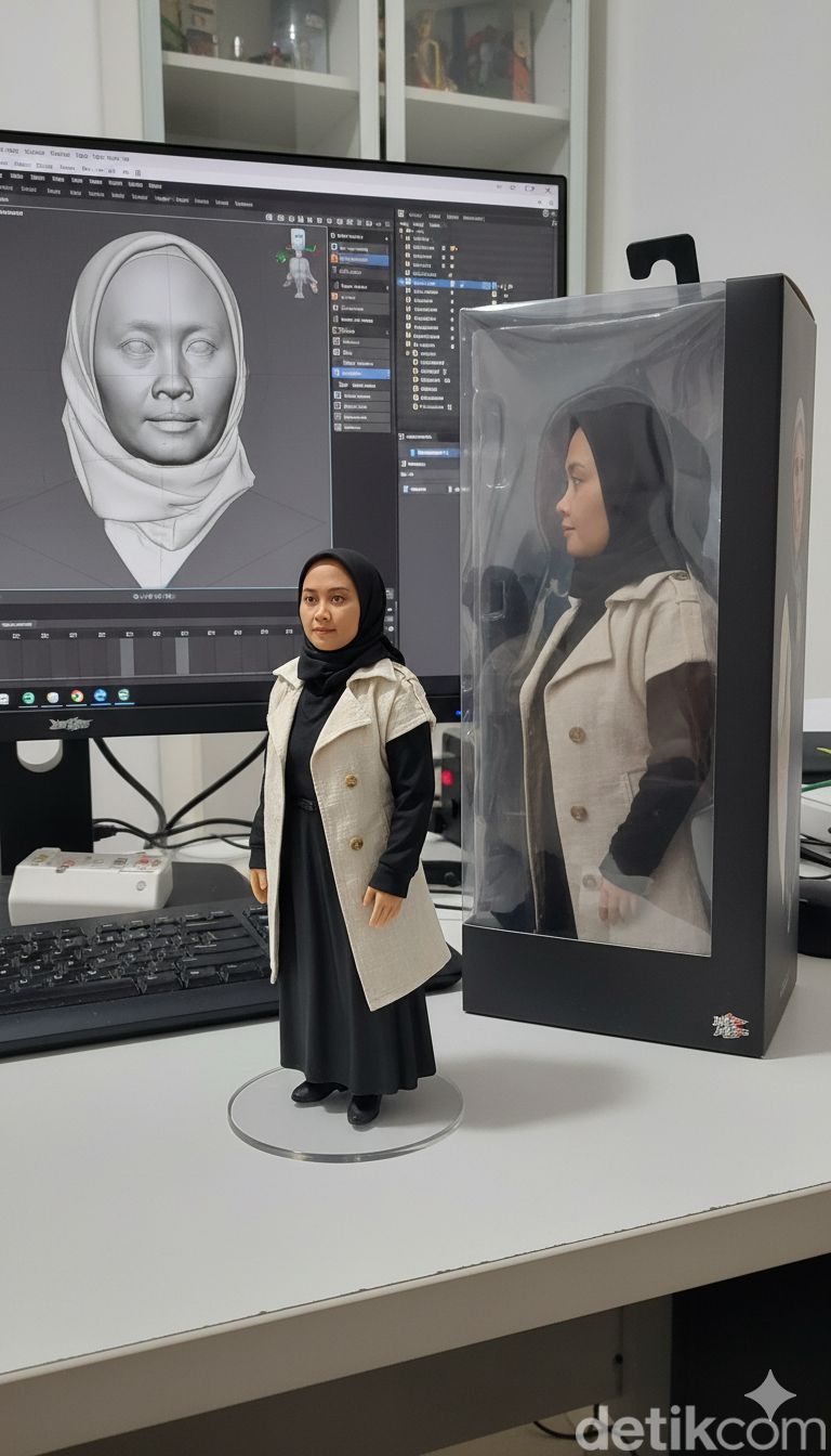 Hasil edit foto menjadi action figure menggunakan Gemini AI