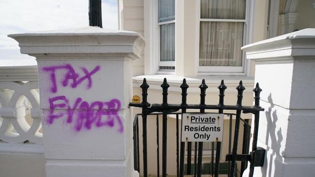 Penampakan rumah Angela Rayner di Hove