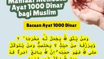 Manfaat Membaca Ayat 1000 Dinar bagi Muslim
