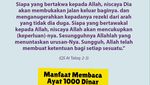 Manfaat Membaca Ayat 1000 Dinar bagi Muslim