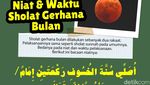 Niat dan Waktu Sholat Gerhana Bulan
