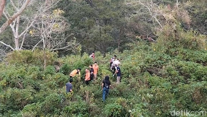 Pencarian Potongan Jasad di Semak-Semak Dusun Pacet Selatan