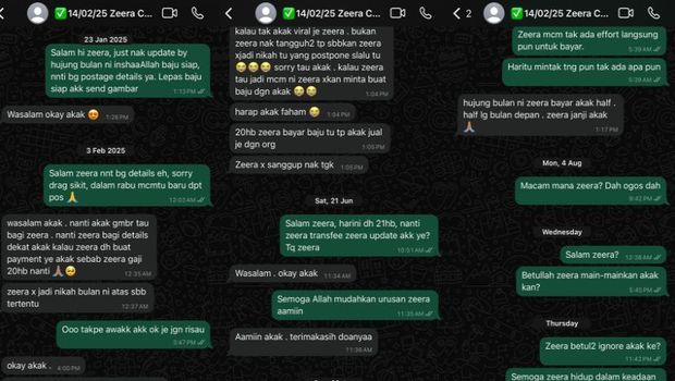 Penjahit ini curhat calon pengantin tidak melunasi pembayaran.