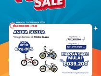 Beli Sepeda di Transmart Full Day Sale Harganya Lebih Murah, Diskonnya Jumbo