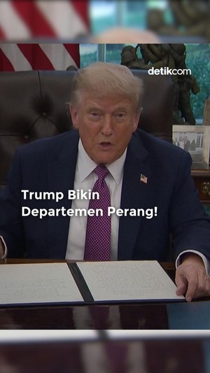 Video Trump Ganti Departemen Pertahanan Jadi Departemen Perang