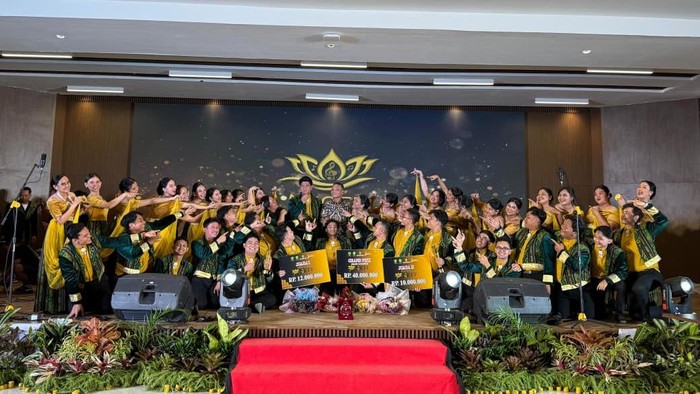 Borneo Cantata saat tampil di NICFF 2025 di Nusantara.
