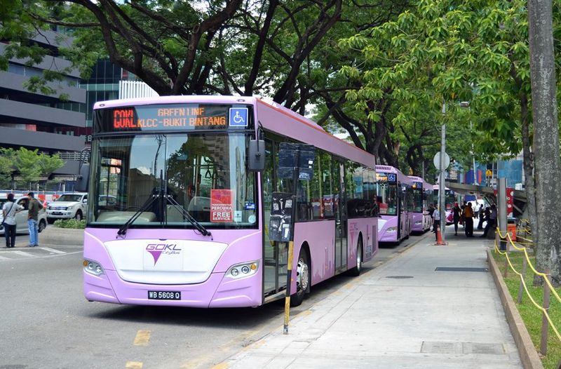 Bus di Kuala Lumpur, Malaysia.