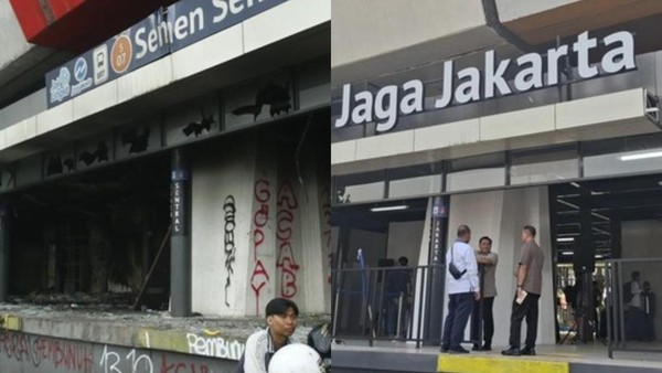 Before-After Halte Senen Sentral yang Kini Jadi Jaga Jakarta Usai RIcuh