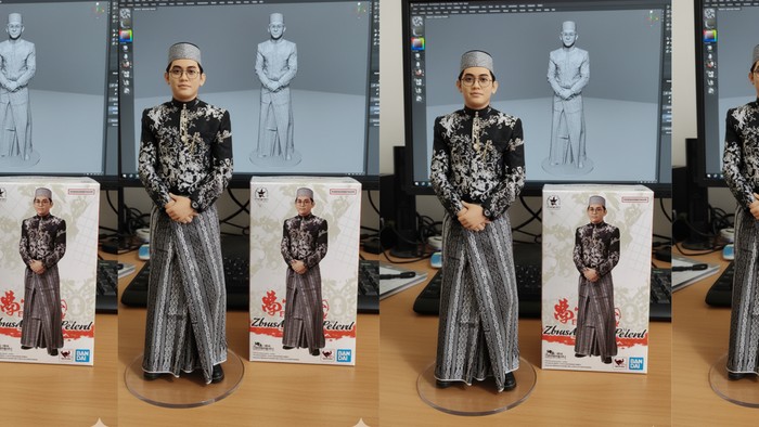 Hasil mengubah foto menjadi cction figure miniatur.