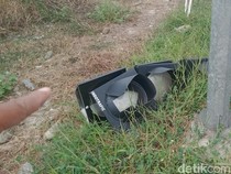 Waduh! Traffic Light Exit Tol Kuncen Klaten Rusak, Lampu Tergeletak di Tanah