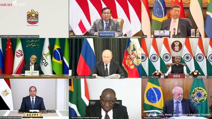 Prabowo ikuti forum Brics secara virtual (Dok.Youtube Setpres)
