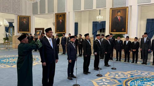 Prabowo lantik sejumlah menteri di Istana Negara