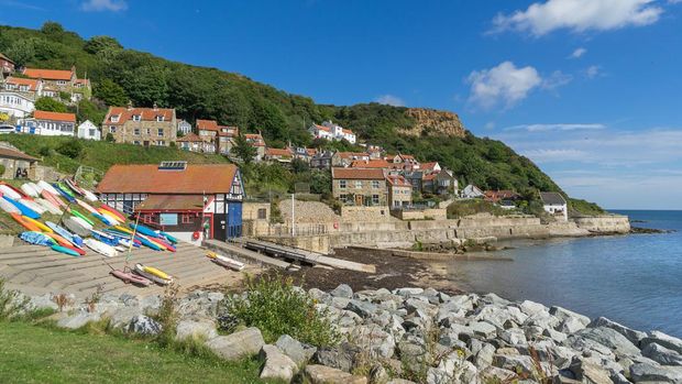 Runswick Bay di North Yorkshire, Inggris