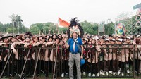 “Kami ingin menginisiasi pesan damai di tengah dunia yang diliputi konflik, ketidakpastian ekonomi, dan eskalasi politik. Dari Cibubur, kami kirimkan harapan akan perdamaian,” jelas Aditya. Foto: (Panitia World Muslim Scout Jamboree (WMSJ) 2025)