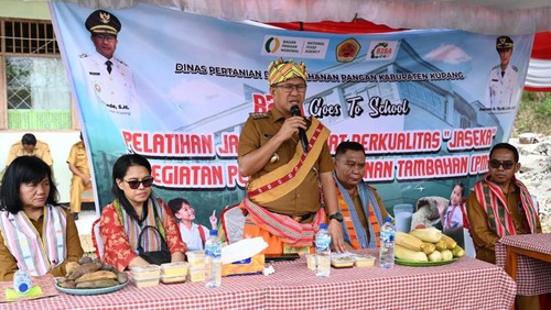 Bupati Kupang, Yosef Lede saat membuka kegiatan di Kabupaten Kupang. (Humas Pemkab Kupang)