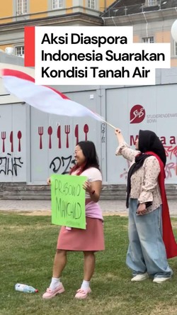 Video: Aksi Damai Diaspora Indonesia di Jerman, Suarakan Kondisi Tanah Air