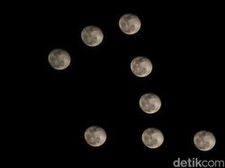 Keindahan Corn Moon Tersaji Lewat Teknik Multi Exposure