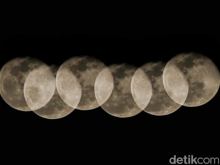 Keindahan Corn Moon Tersaji Lewat Teknik Multi Exposure