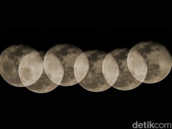 Keindahan Corn Moon Tersaji Lewat Teknik Multi Exposure