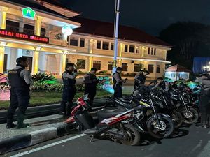 Polresta Malang Kota Bersama Personel Gabungan Patroli Jaga Kondusifitas