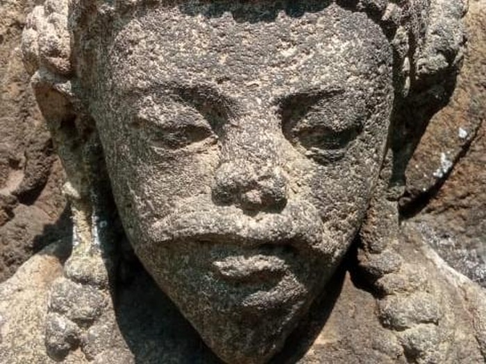 Penampakan arca Agastya yang ditemukan oleh warga Padukuhan Klangkapan 2, Margoluwih, Seyegan, Sleman.