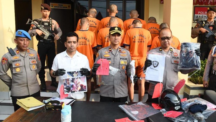 Wakapolres Madiun Kota Kompol I Gusti Agung Ananta saat press release