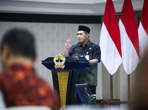Wakil Gubernur Jateng, Taj Yasin Maimoen, saat menghadiri FGD Sosialisasi dan Optimalisasi Penyaluran Kredit Usaha Alsintan serta KIPK di Gedung Gradhika Bhakti Praja, Semarang, Selasa (9/9/2025).