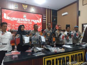 Polisi Ungkap Senapan Angin yang Dipakai Perusuh di Blitar