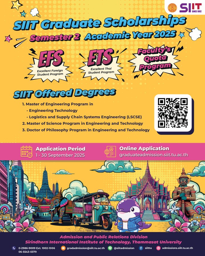 Beasiswa S2-S3 dari Sirindhorn International Institute of Technology (SIIT), Thailand