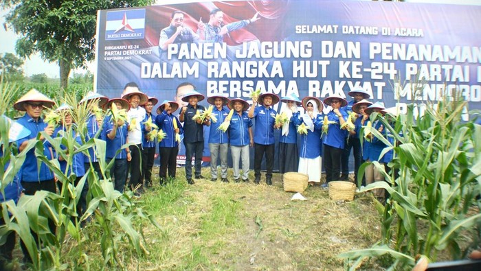 Demokrat Riau Rayakan Hari Jadi ke-24 dan HUT SBY Bersama Petani