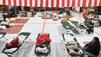 Suasana posko pengungsian bencana banjir di kawasan Denpasar Timur, Denpasar, Bali, Rabu (10/9/2025). Menurut catatan BPBD Provinsi Bali, total pengungsi banjir di Bali mencapai 562 orang. Rinciannnya, sebanyak 327 warga mengngungsi di Jembrana dan 235 warga di Denpasar.Per Kamis (11/9/2025) pukul 11.00 Wita, BNPB mencatat total korban meninggal dunia akibat banjir di Bali berjumlah 14 jiwa. Sementara itu, dua orang di Denpasar dinyatakan masih hilang dan kini dalam tahap pencarian. (Foto: ANTARA FOTO/FIKRI YUSUF)