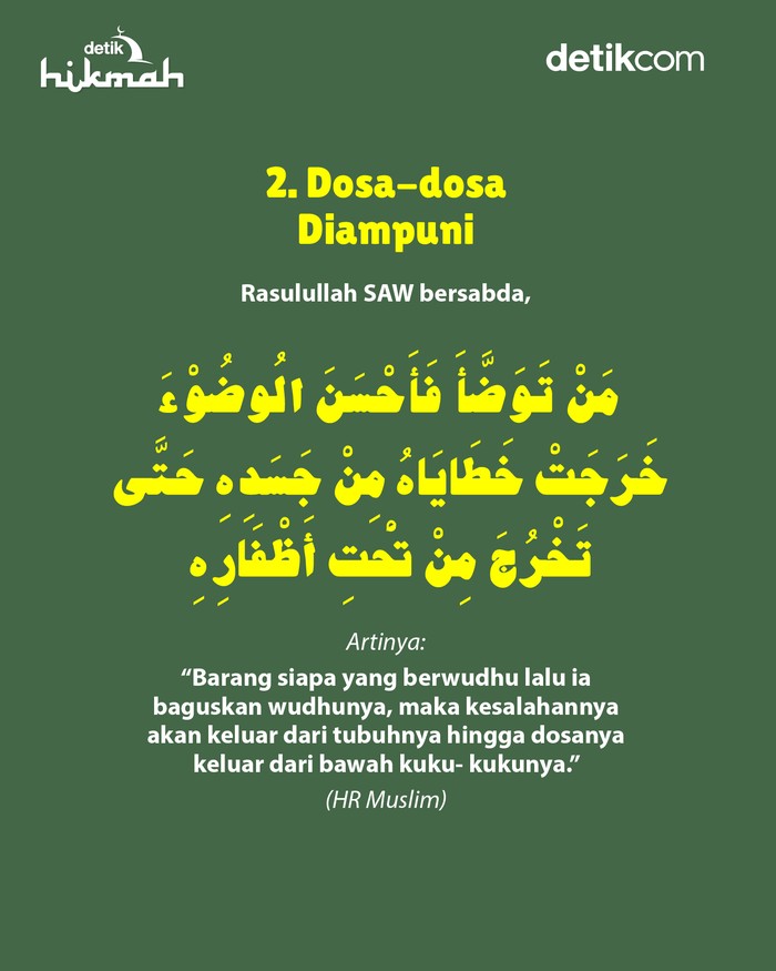 Infografis keutamaan menjaga wudhu