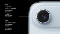 Camera yang dimiliki iPhone Air juga tidak kalah canggih. iPhone Air mengusung sistem kamera 48MP Fusion yang diklaim mampu menghadirkan kualitas setara empat lensa, lengkap dengan sensor quad-pixel 2,0 µm, stabilisasi sensor-shift, dan engine fotonik baru.Kamera depan Center Stage 18MP mendukung bidang pandang luas untuk selfie vertikal, stabilisasi video 4K HDR, serta fitur Dual Capture--rekam video depan dan belakang secara bersamaan. (Foto: Apple)