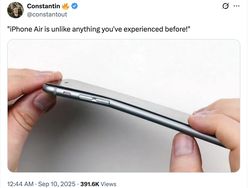 Meme Kocak iPhone Air, Tipis Tapi Malah Jadi Lelucon