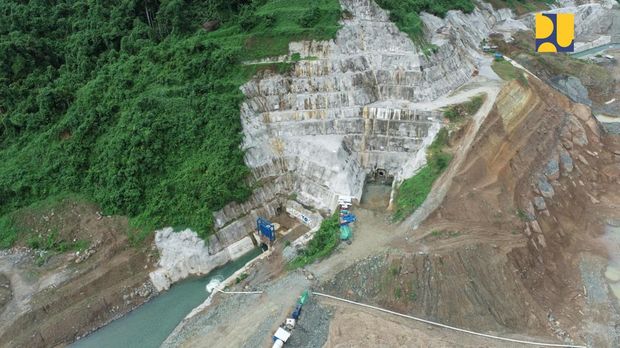 Pembangunan Bendungan Budong-Budong di Sulawesi Barat. (Dok. Kementerian PU)