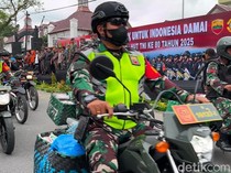 Ratusan Personel TNI/Polri Bagikan 28 Ton Beras Pakai Motor Hingga ke Langkat