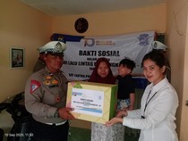 Hari Jadi Lalu Lintas ke-70, Polres Probolinggo Kota Bagikan 100 Paket Sembako