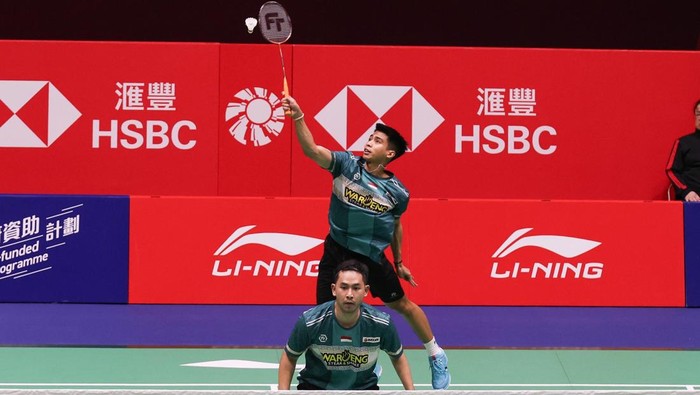 Ganda putra Indonesia Sabar Karyaman Gutama/Mohammad Reza Pahlevi Isfahani di Hong Kong Open 2025.