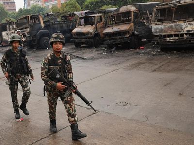 Sisa-sisa Kebakaran Buntut Demo Ricuh Tolak Blokir Medsos di Nepal