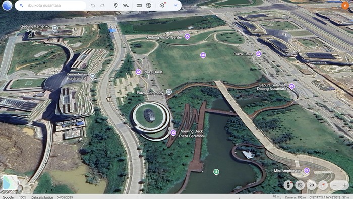Tangkapan layar IKN via Google Earth Tangkapan layar IKN via Google Earth