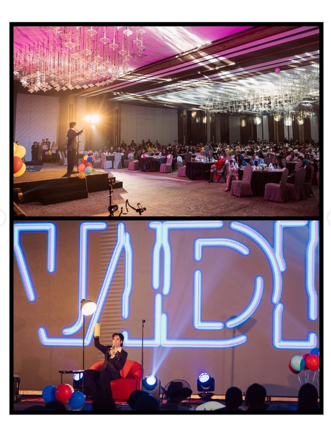 Meski sedang sakit namun Vidi tetap terlihat menjalani aktivitasnya seperti biasa. Ia juga masih aktif mengisi sejumlah acara. Foto: Instagram/@vidialdiano