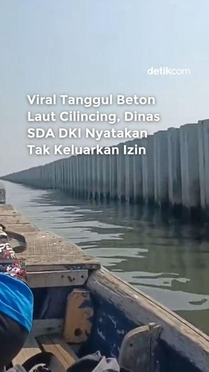 Video: Viral Tanggul Beton Laut Cilincing, Dinas SDA Ngaku Tak Keluarkan Izin