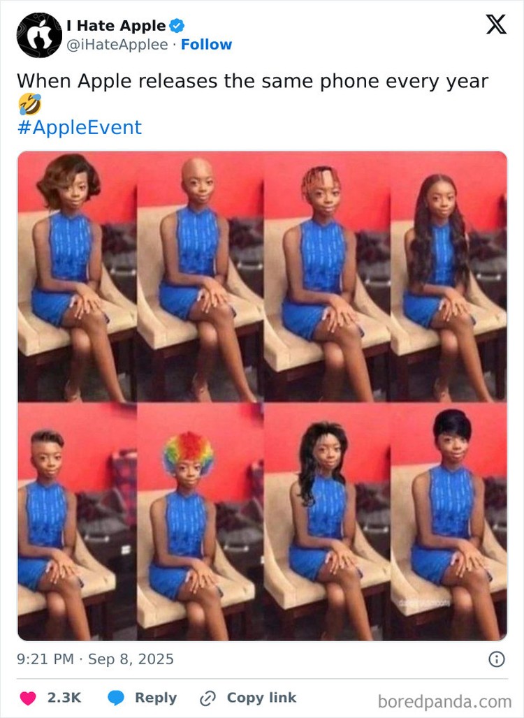 Apple baru saja mengeluarkan iPhone 17 series. Meme iPhone pun lagi-lagi muncul.
