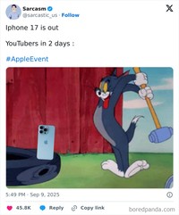 Apple baru saja mengeluarkan iPhone 17 series. Meme iPhone pun lagi-lagi muncul.