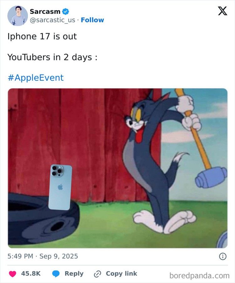 Apple baru saja mengeluarkan iPhone 17 series. Meme iPhone pun lagi-lagi muncul.