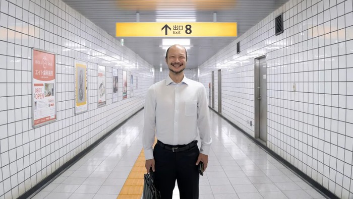 Cuplikan adegan dalam film Exit 8.