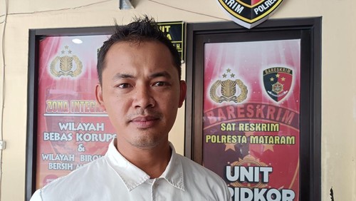 Kasatreskrim Polresta Mataram, AKP Regi Halili, saat ditemui jurnalis di kantornya, Rabu (10/9/2025). (Abdurrasyid Efendi/detikBali)