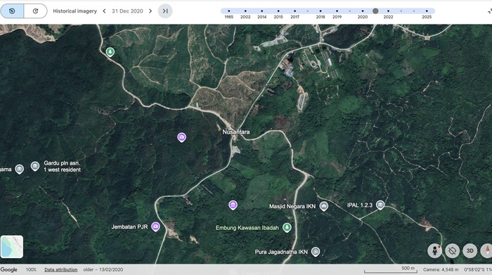 Kawasan IKN sebelum dibangun, masih berupa hutan Kawasan IKN sebelum dibangun, masih berupa hutan