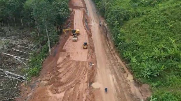 Kondisi bypass Banjarbaru - Batulicin. Foto: Istimewa